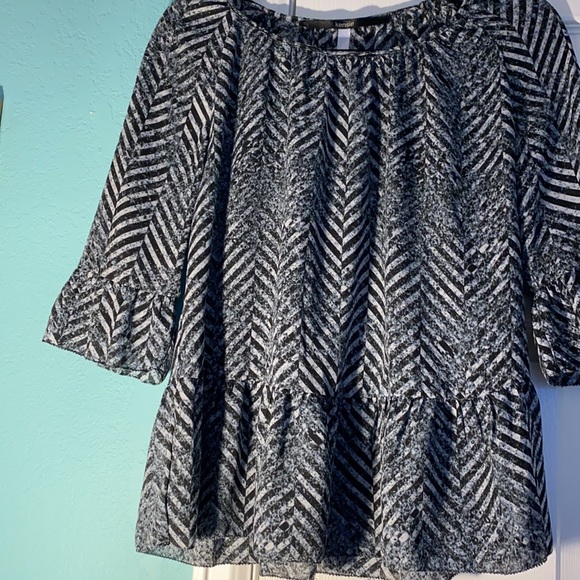 Kensie Tops - Kenzie Blk/Wht Beauty Small